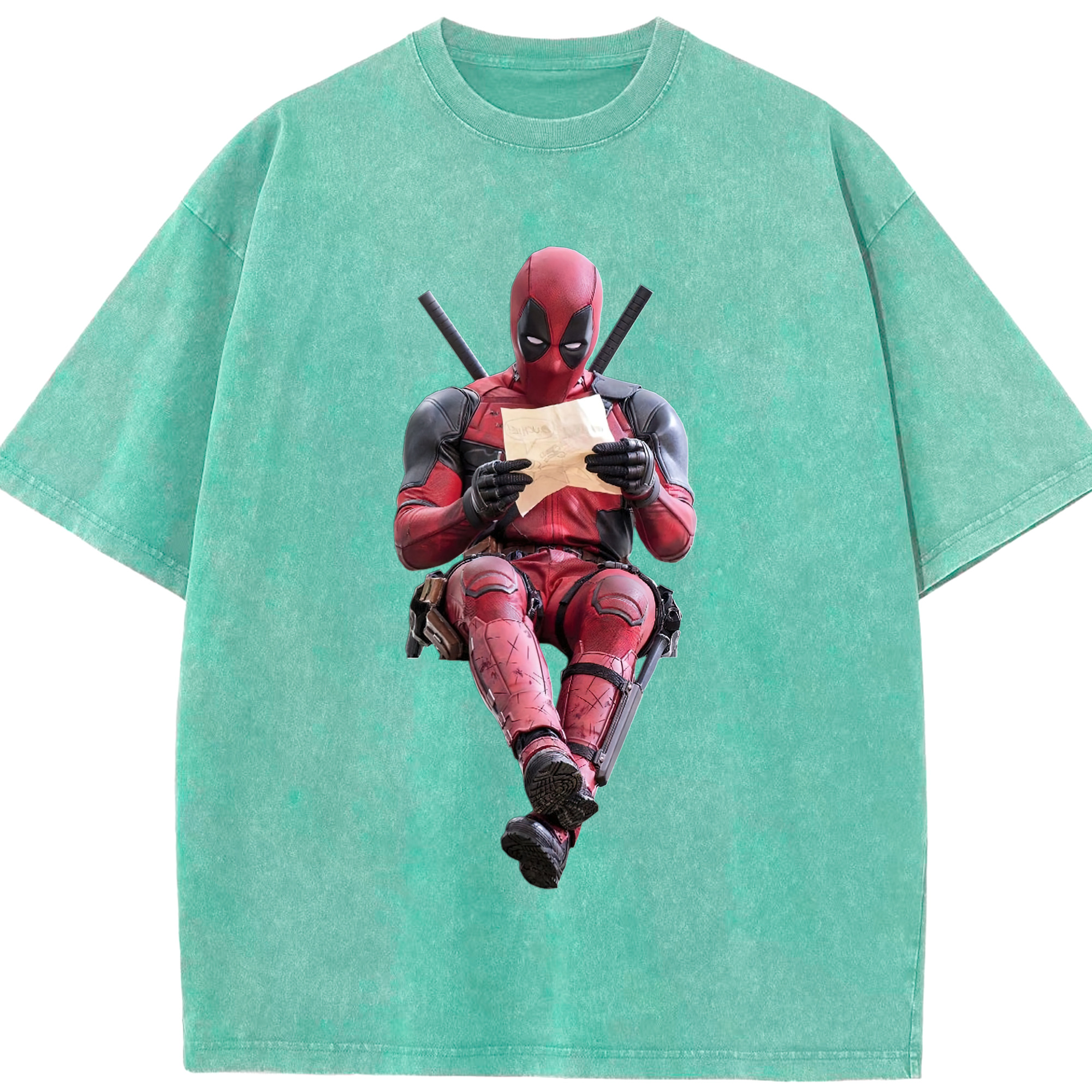 （画像用） Deadpool デッドプール 綿100% ヴィンテージ風 半袖Tシャツ（フロントプリント）